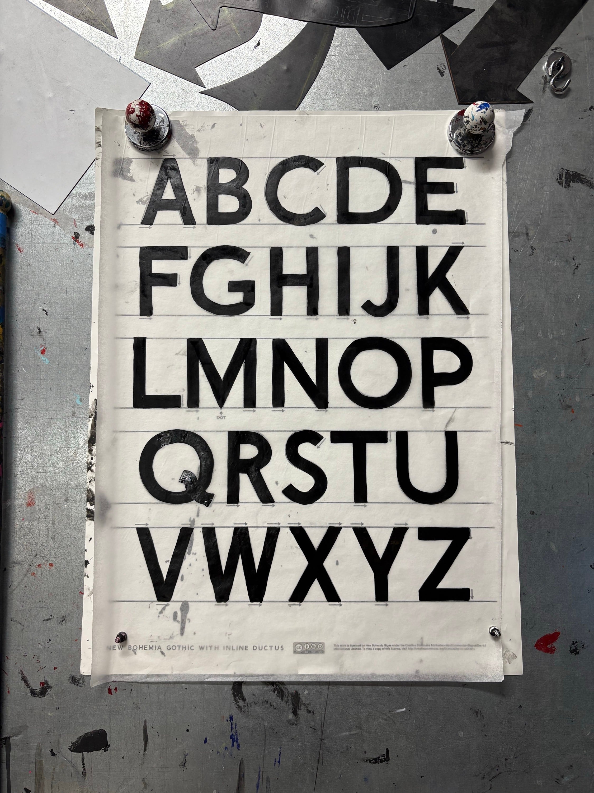 Sign painting class at New Bohemia Signs (SF, CA)