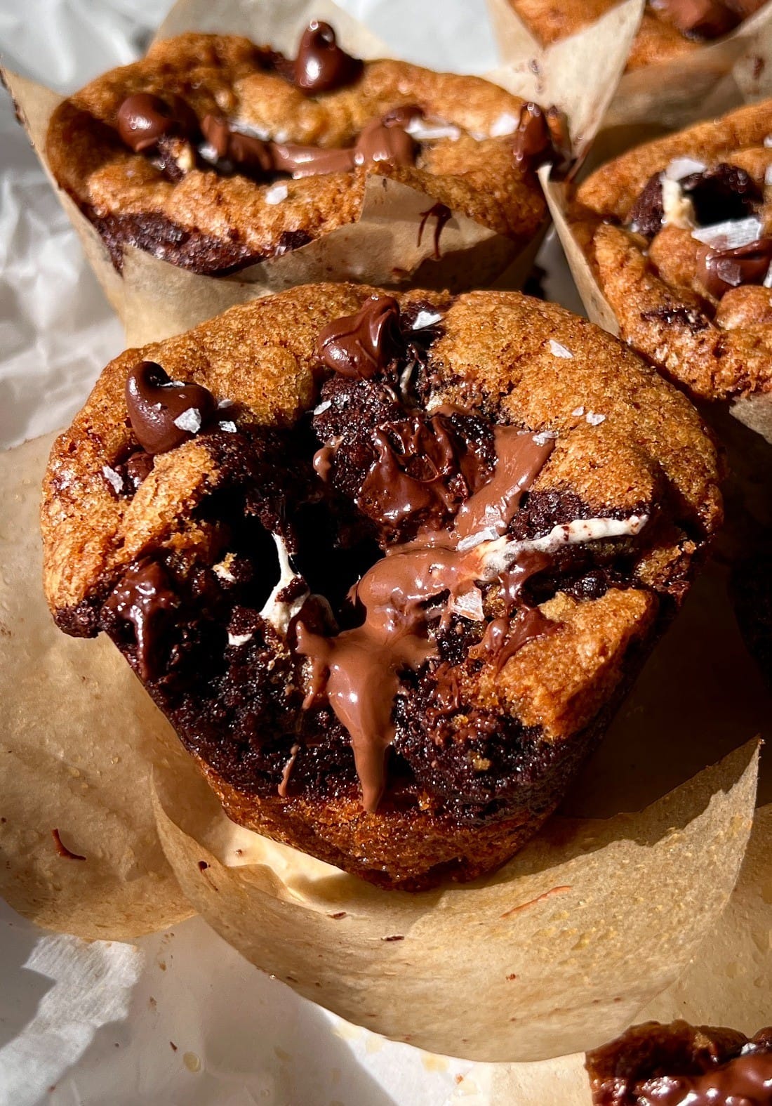 Brown Butter S'mores Brookie Cups (Fudgy Brownie Cookie Cups with S'mores Filling)