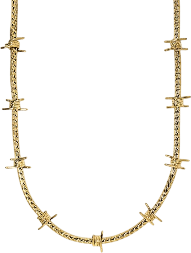 Gold Barbed Wire Chain