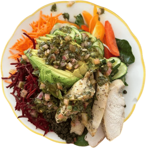 Lunch bowl at Cardinal Provisions