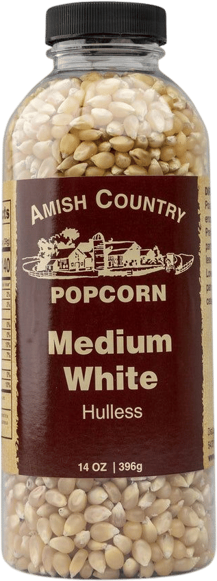 Amish Country Popcorn Medium White Hulless Popcorn