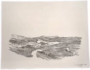 The Big Sea 2 by Martin Machado | Letterpress print | 11” x 14”