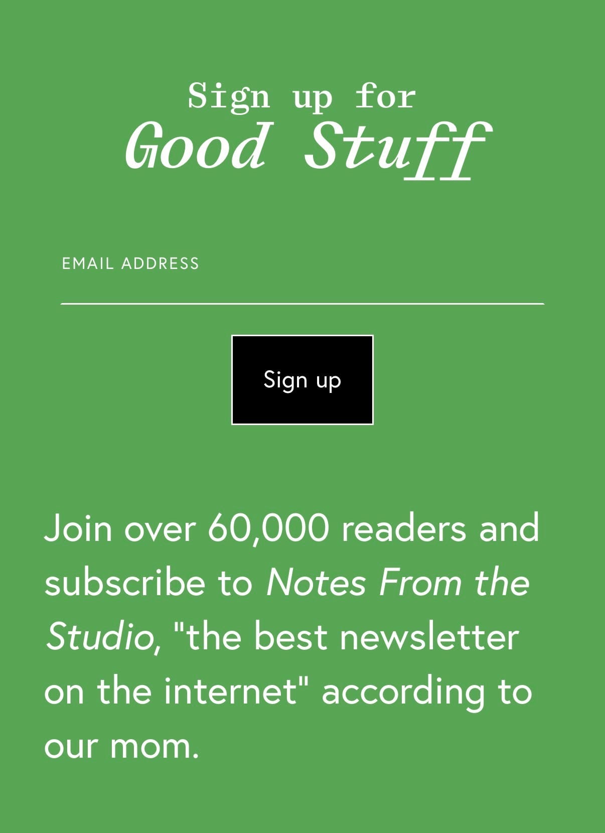 Block Shop’s newsletter, Notes from the Studio