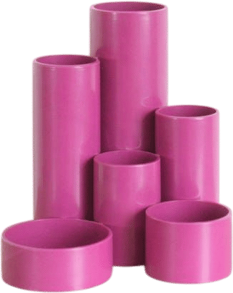 Vintage Plastic Pink Tube Tidy Pen Holder