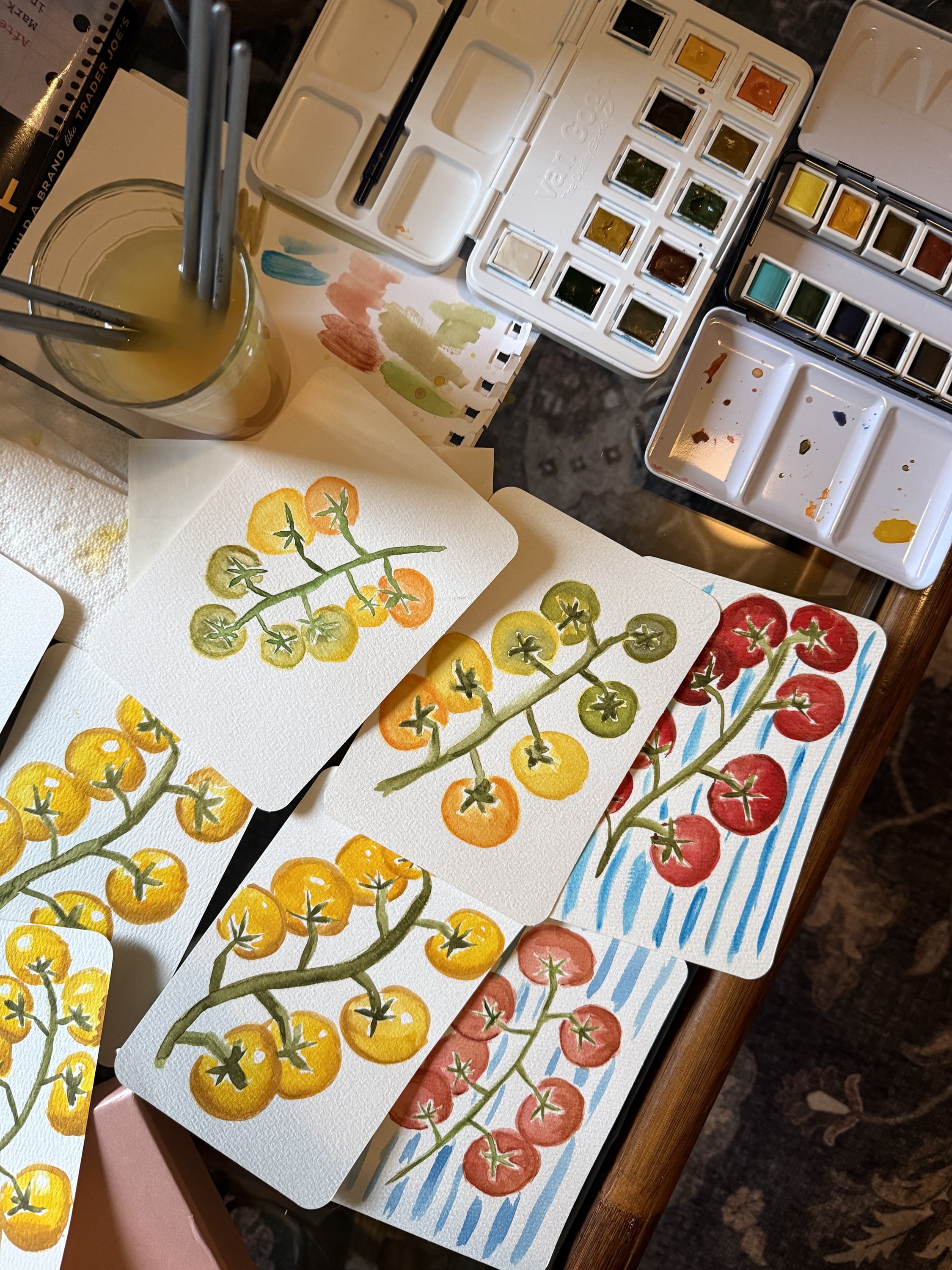 Watercolor Dinner Party Invites by Mail