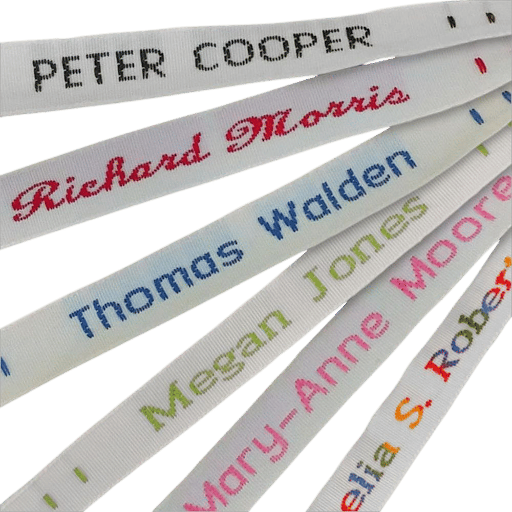 Woven Sew-on Name Tapes / School Labels / Name Tags for clothing