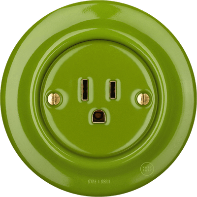 Green Porcelain Wall Socket