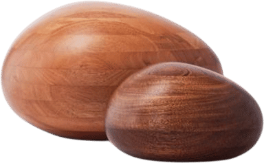 “River Rock” Wood Crafted Urns
