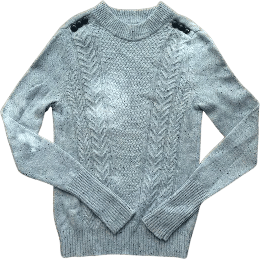Kujten Baby Blue Cable Knit Sweater