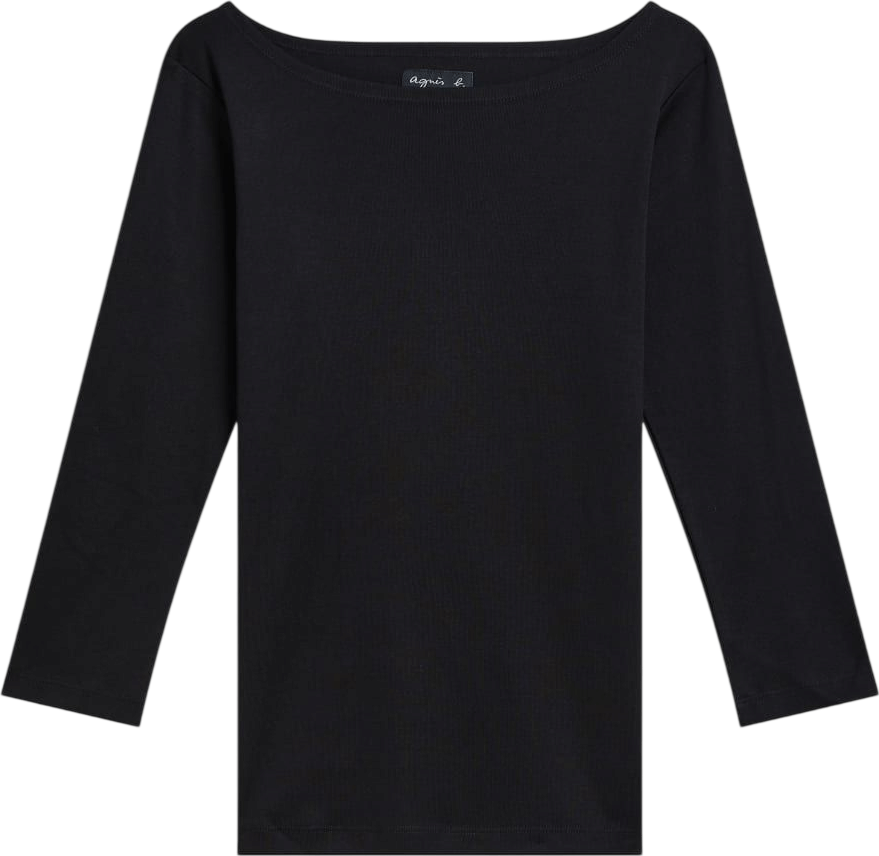 agnes b black cotton jersey t-shirt