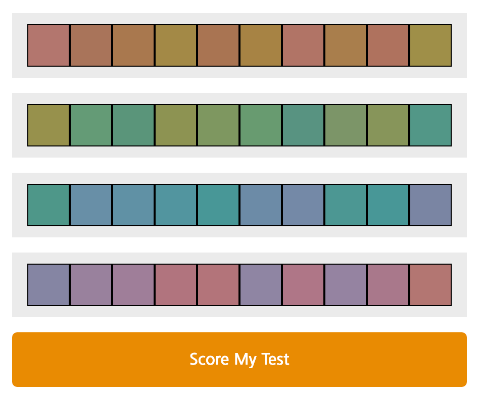 X-Rite Color Challenge and Hue Test