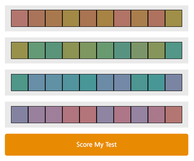 X-Rite Color Challenge and Hue Test