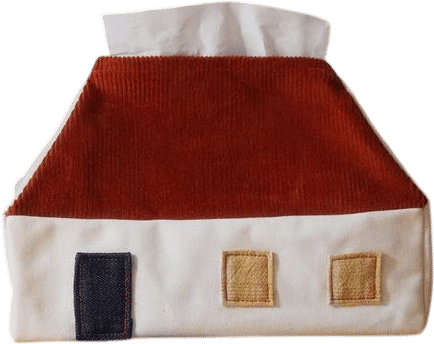 Handmade Fabric Tissue Box Cover – Little House