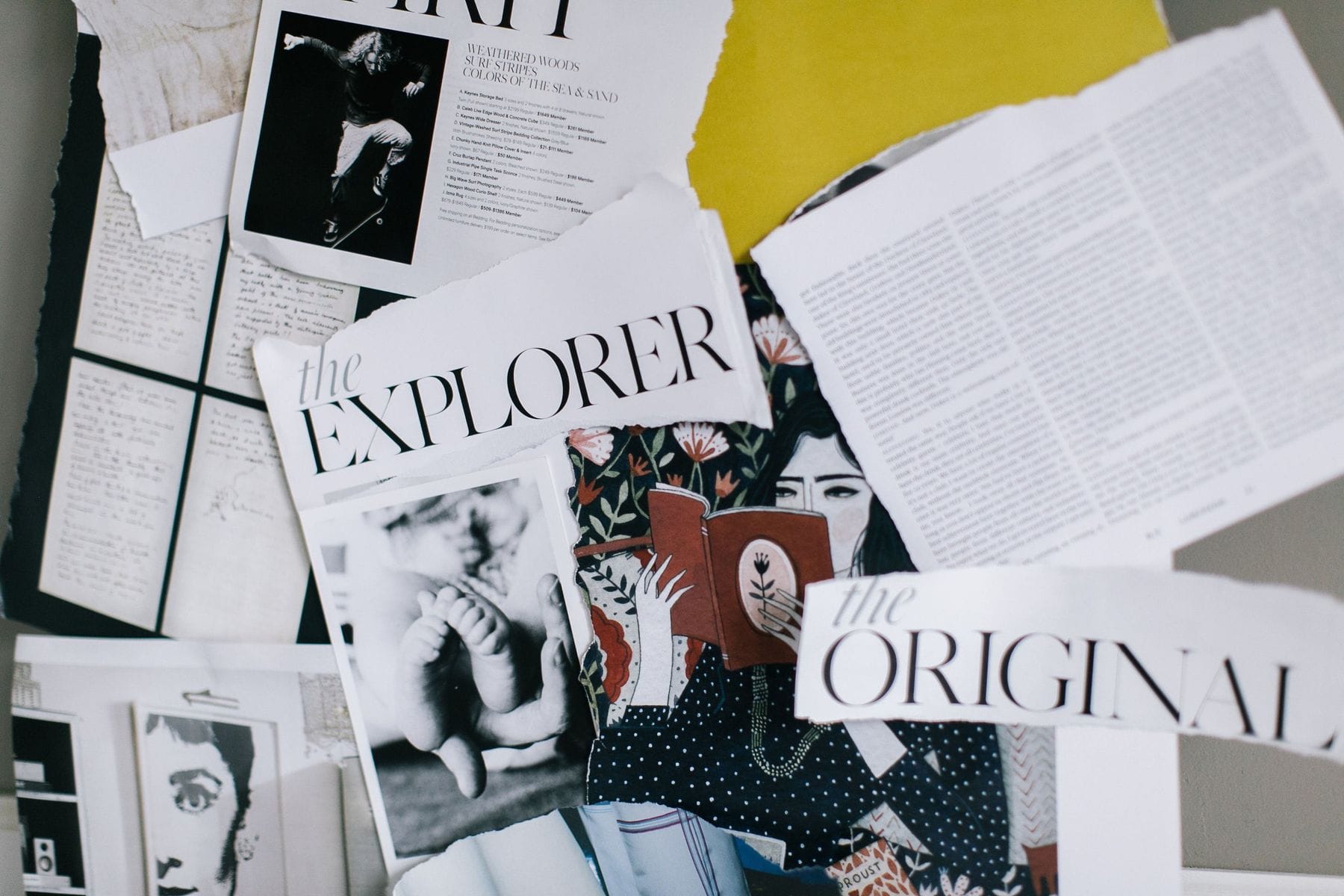 Cut up old magazines for a collages