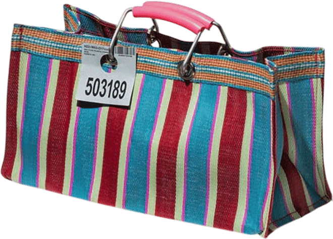 Puebco Wide Recycled Plastic Stripe Bag