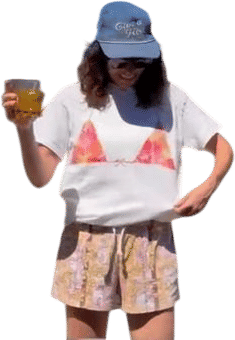 DIY Bikini Tee with Citrus Stamping