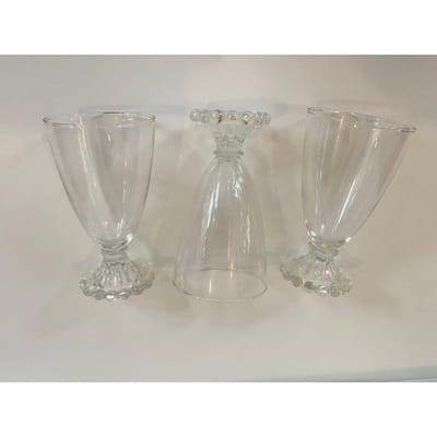 Vintage Clear Glass Boopie Goblets