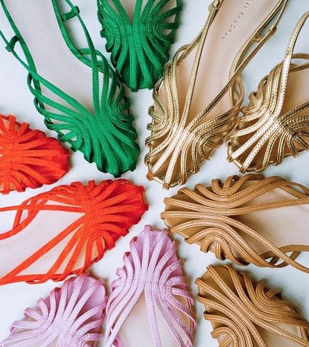 Devon Red Moiré Sandal
