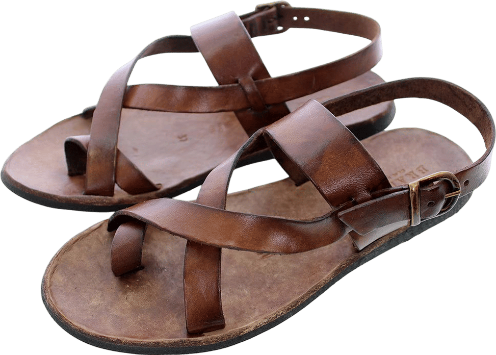 fave flat-soled leather sandals.