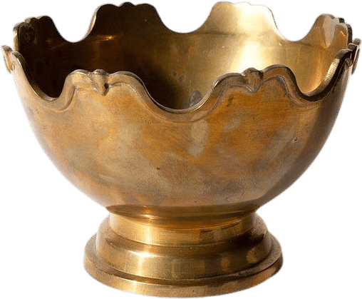 Vintage HEALER Brass Footed Bowl