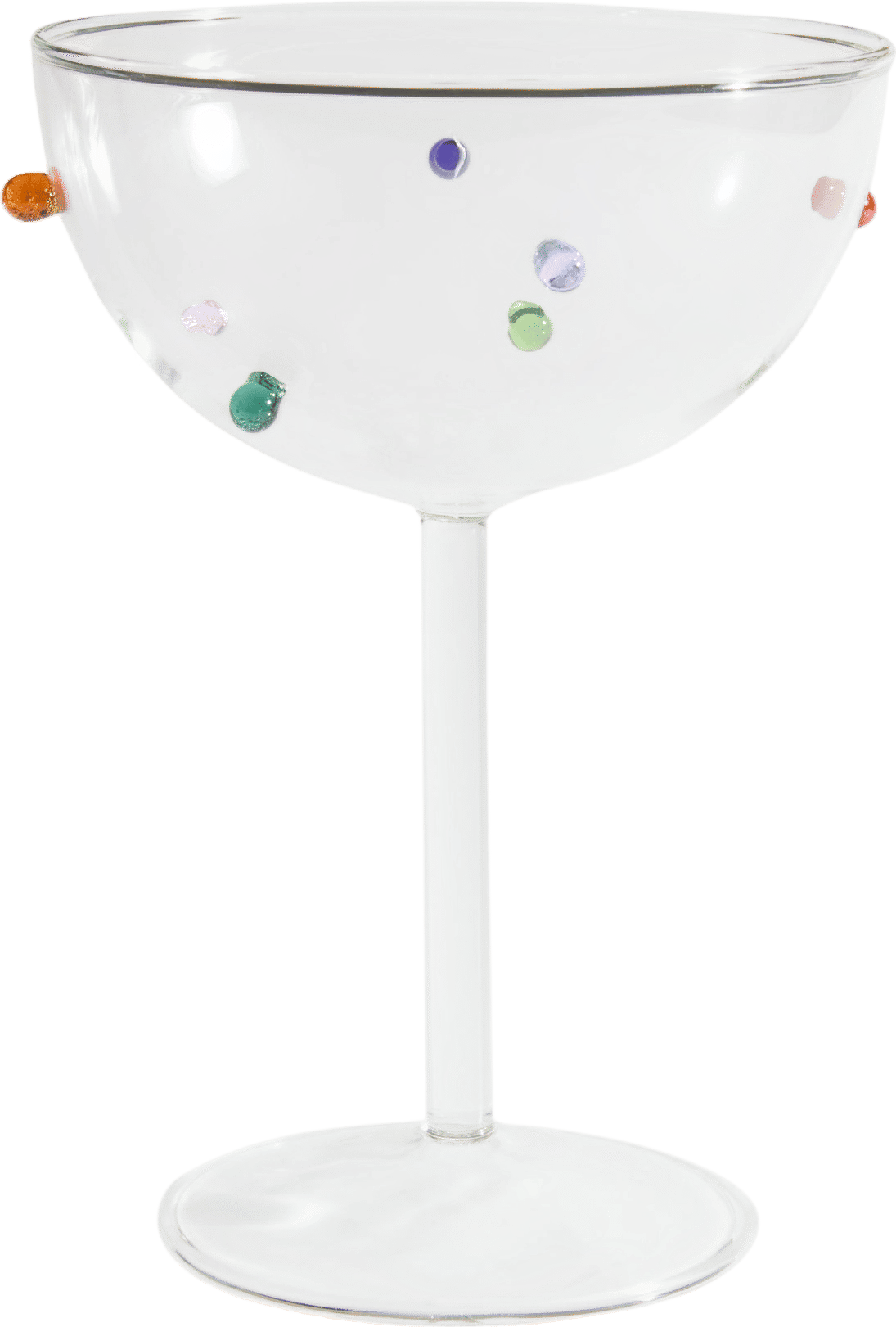 Multicolor Bubble Dot Bar Glass