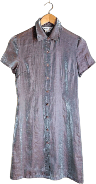 Vintage 90s Nine to Five Metallic Mini Dress