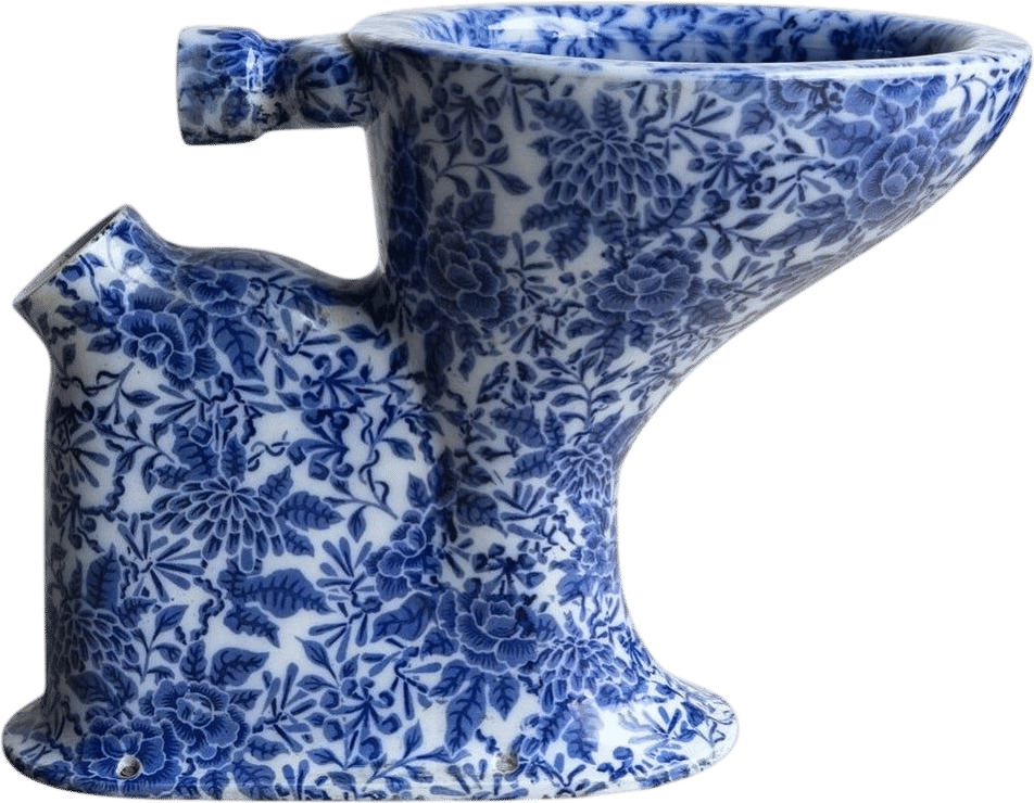 Victorian Doulton & Co. 'Simplicitas' Toilet With Transfer Decoration