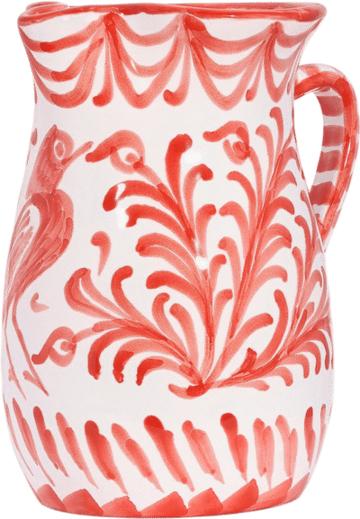 Small pitcher with hand painted designs
