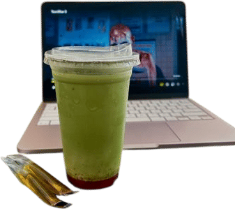 Iced Guava Matcha Latte with Guava Cold Foam