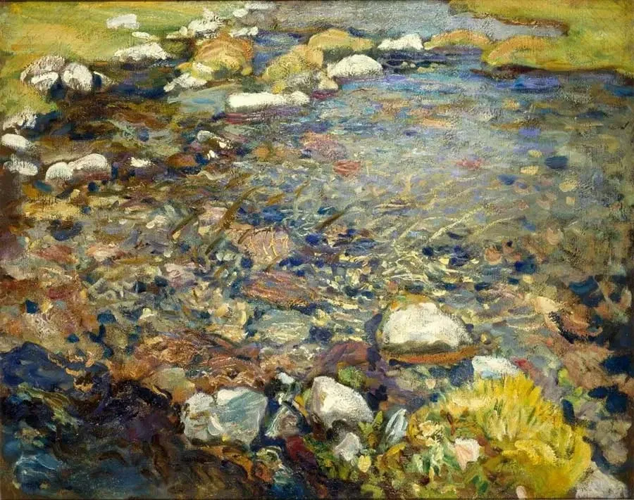 A Stream over Rocks, 1909