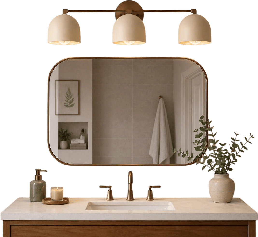 Modern Brass Bathroom Vanity Light Sconce