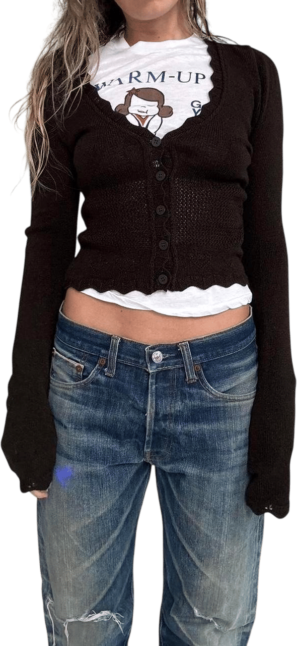 Bebe Women's Brown and Black Cardigan