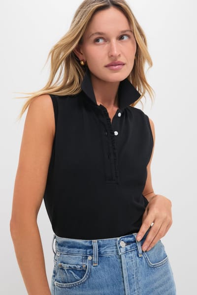 Sleeveless Ruffle Margaret Polo