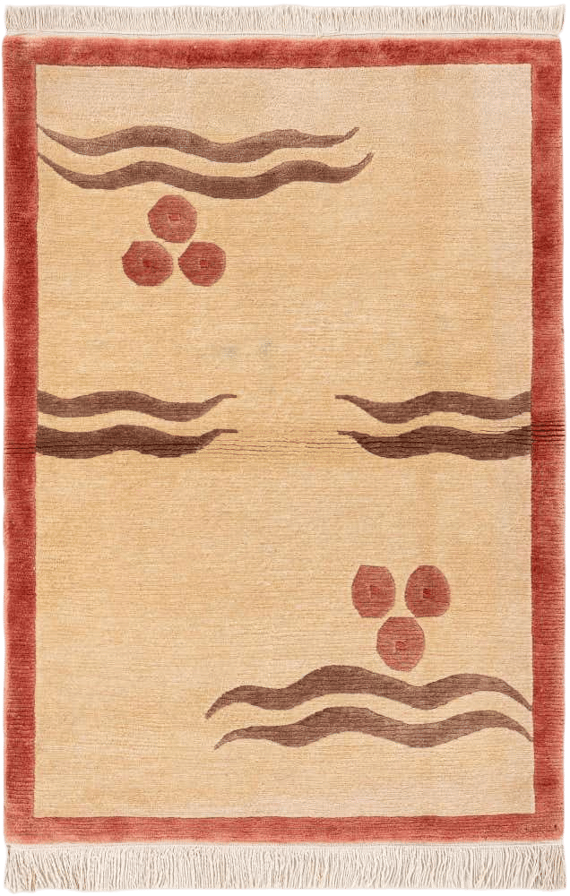 3' 4" x 4' 10" Hand Knotted Nepal Wool Rug
