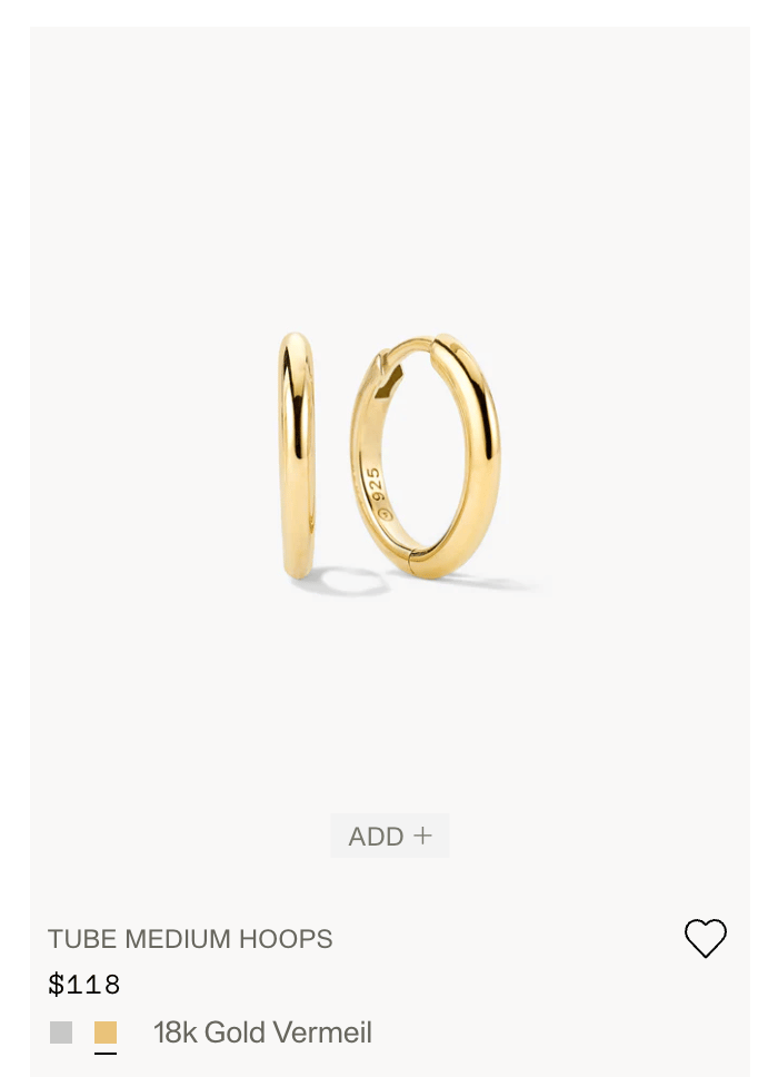 I'd try Mejuri first.  They have lots of different size hoops - I just looked - not bad prices either.