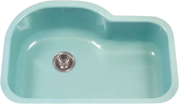Houzer Porcelan Undermount Porcelain in Mint
