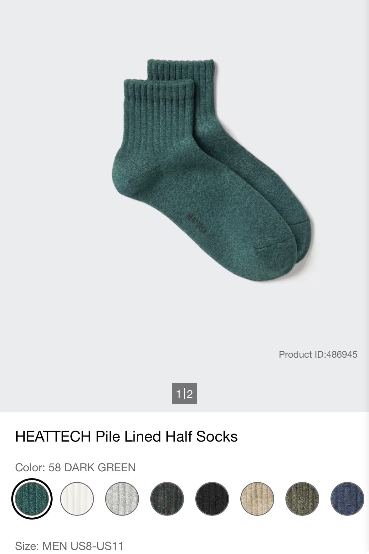 HEATTECH Pile Lined Half Socks