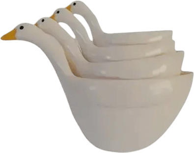 Vintage Melamine Ducks Geese Nesting Measuring Cups Set