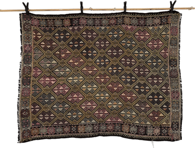 Vintage Turkish Wall Art Rug (5'0" x 6'2")