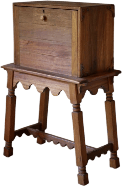 Antique 1920s Spanish Revival Secretary Desk