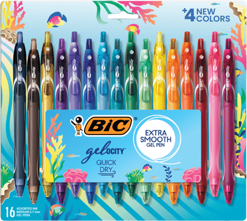 BIC Gelocity pens in every color