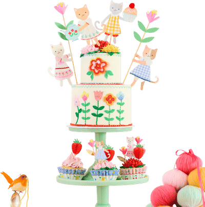 Adorable Cat Cake Toppers