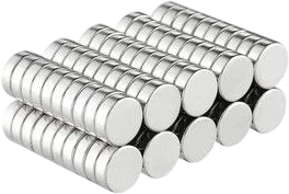 Silver Cylindrical Refrigerator Magnets