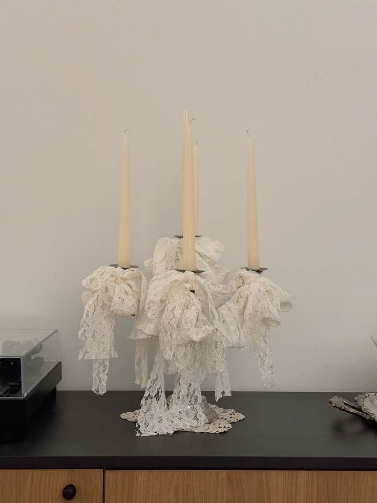 Lace Candlestick Holder
