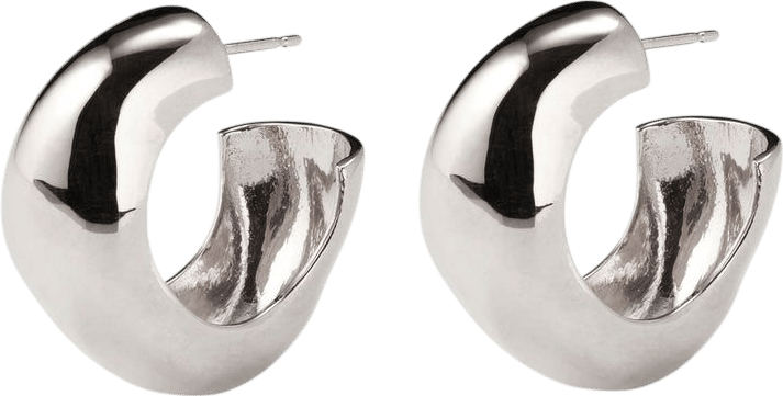 Perfect chunky silver hoops 