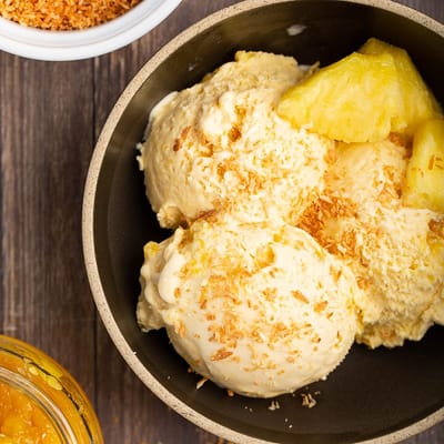 Pineapple Toasted Coconut Ice Cream Recipe