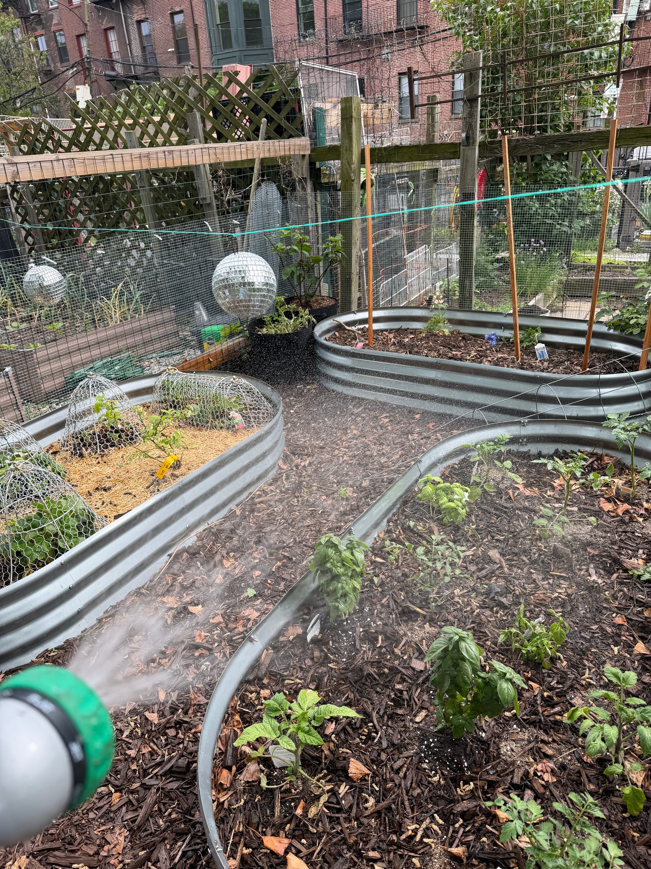 mini disco balls for the garden