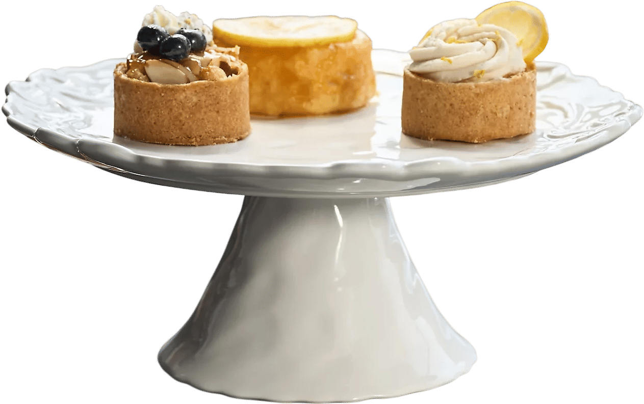 Benedita Bow Ceramic Stoneware Cake Stand