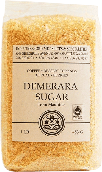 Adding Demerara sugar to baked goods