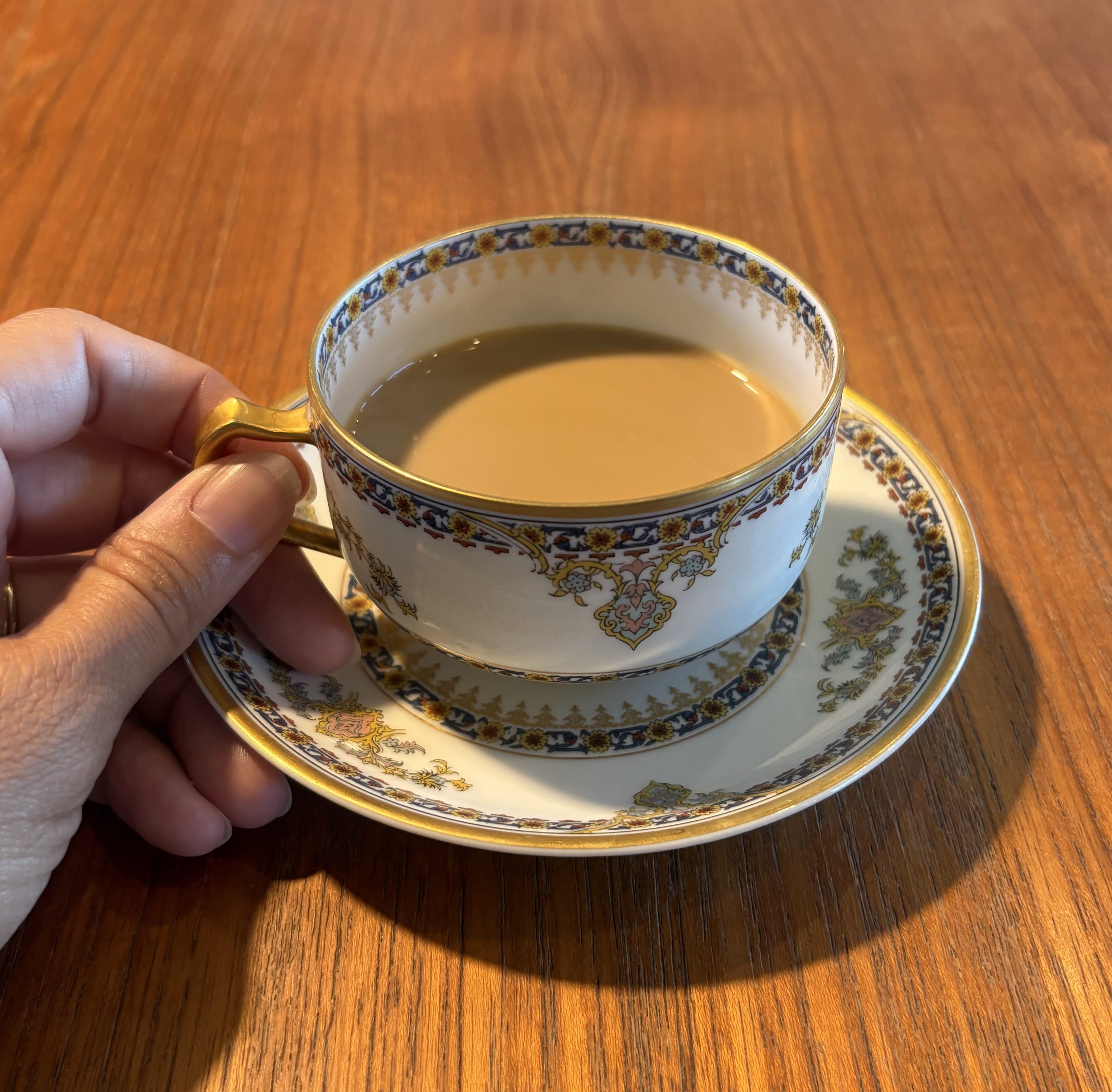 Drinking coffee out of your grandmother’s china.